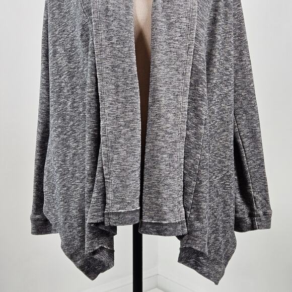 Caslon Open Front Space Dyed Gray Knit Sweater Cardigan | Women's Small - Picture 3 of 12